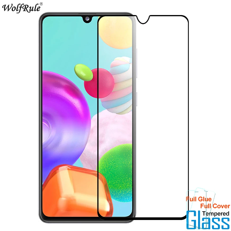 2 шт. Защитная пленка для экрана Samsung Galaxy A41 закаленное стекло HD полный клей