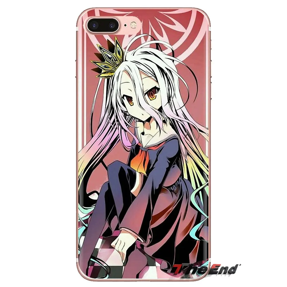 cartoon no game life Shiro For iPhone XS Max XR X 4 4S 5 5S 5C SE 6 6S 7 8 Plus Samsung Galaxy J1 J3 J5 J7 A3 A5 Phone Covers |