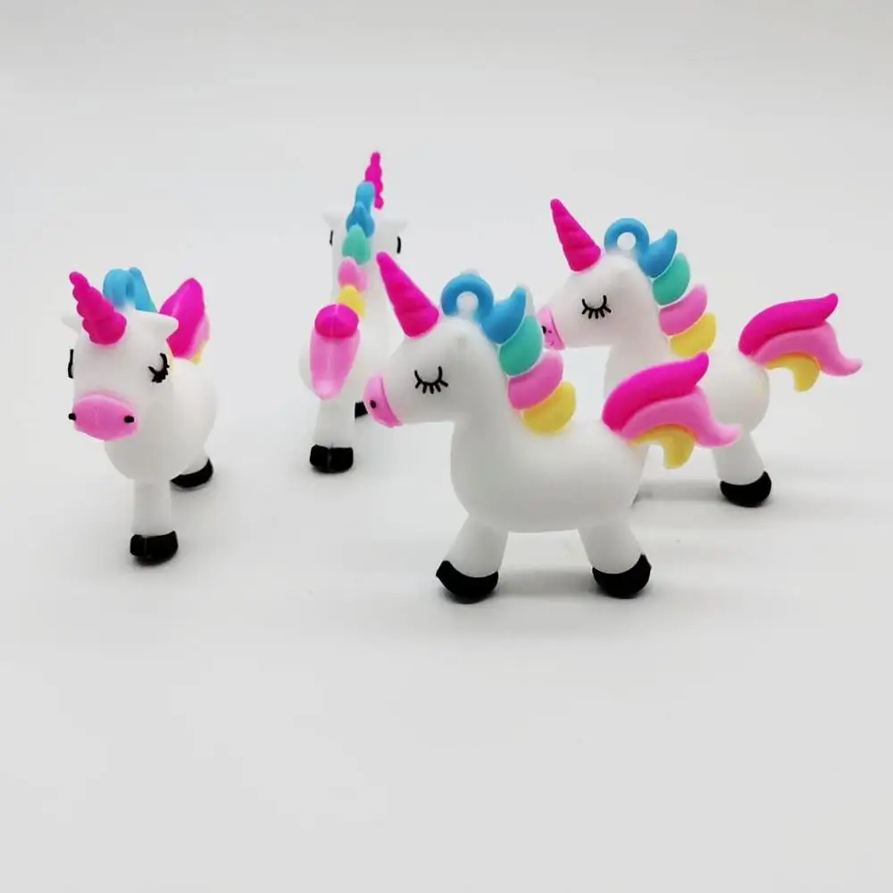 1 шт. Игрушечная машина брелок милая Смола Маленький 3D единорог лошадь брелок-Подвеска Шарм сумка ремень Декор ювелирные изделия K0