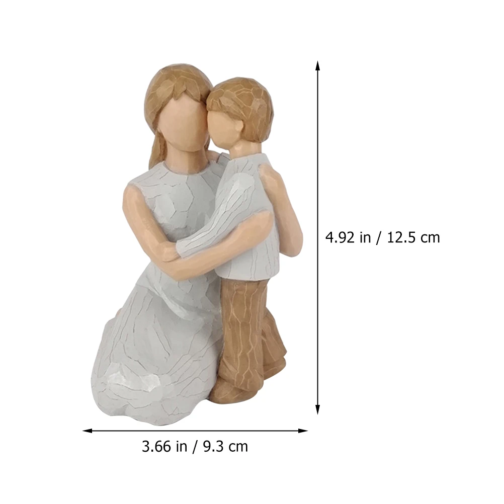 

1Pc Handmade Handiwork Resin Craft Mother And Child Mother'S Day Handicraft Crafted Art-Ware Decoration Figurine