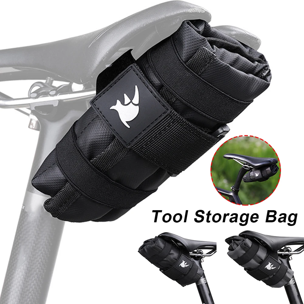 

Bicycle Handlebar Bag Tool Bag with Elastic Strips Top Front Tube Frame Bag Pouch Cycling Accessories