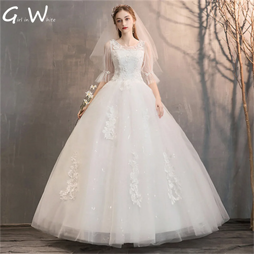 

Женское свадебное платье It's yiiya, белое кружевное бальное платье с блестками и аппликацией на лето 2019