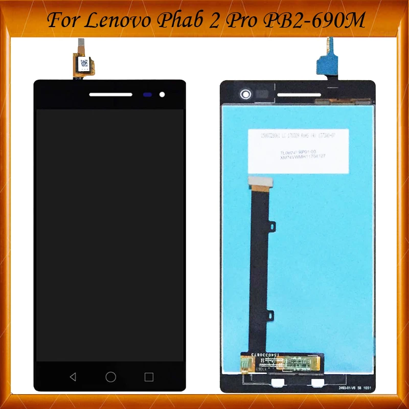 100% хорошо работает для Lenovo Phab 2 Pro ЖК-дисплей с дигитайзером сенсорного экрана в