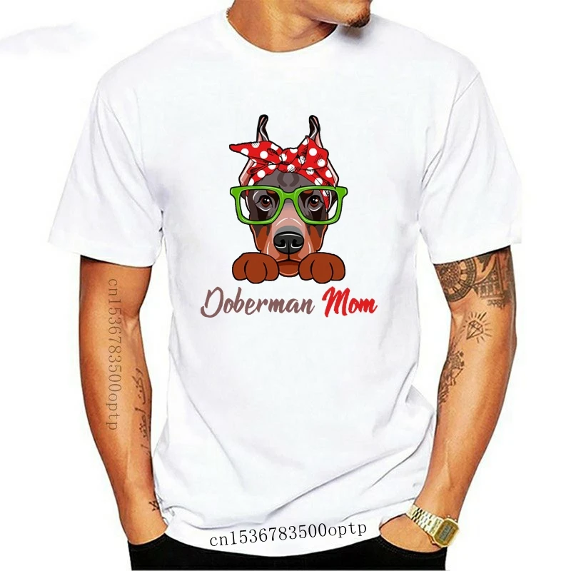 

Новинка, футболка Doberman Mom Create размера плюс 5xl, Весенняя забавная Повседневная трендовая винтажная хлопковая рубашка