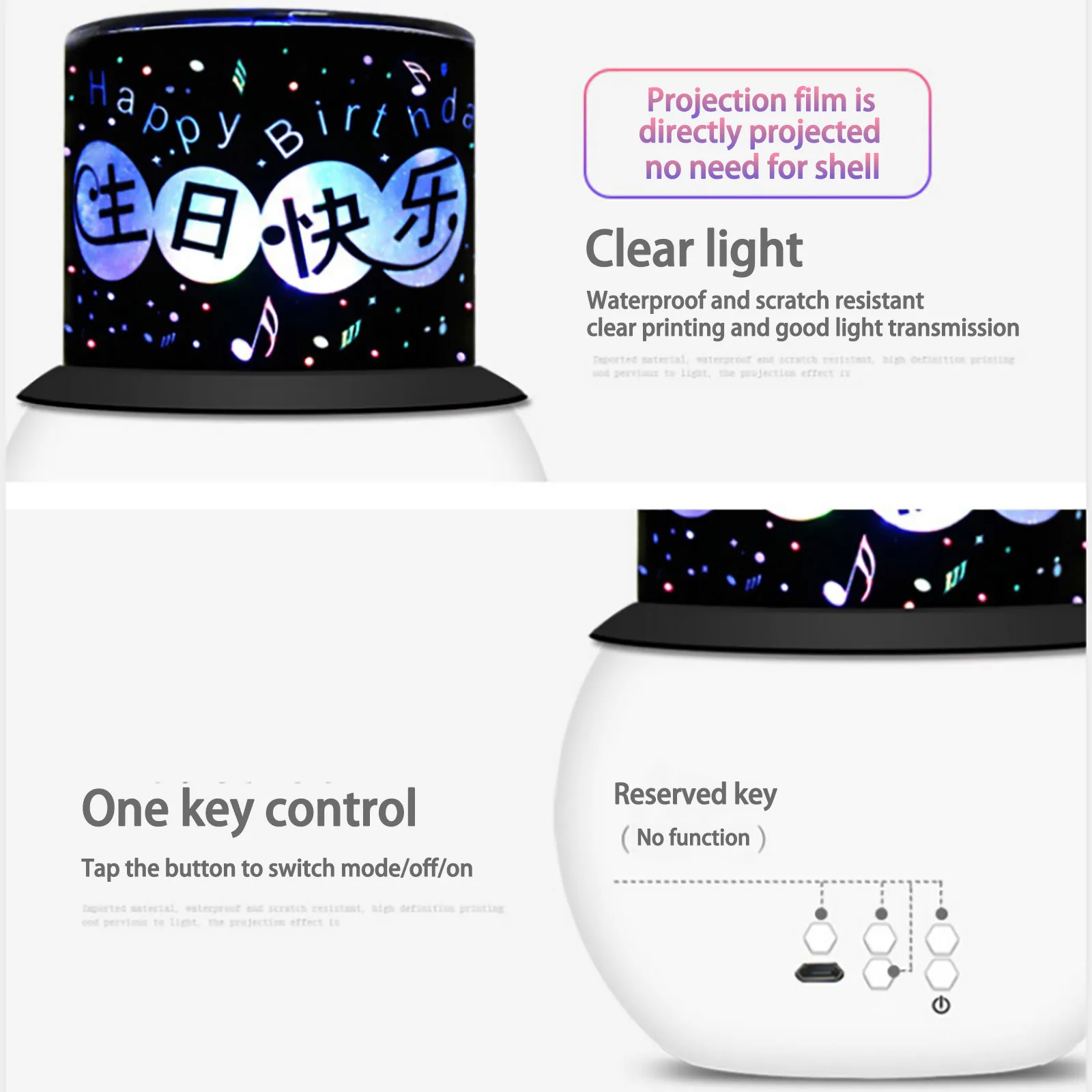 Зарядка через USB ночной Светильник проектор светодиодный Творческий S