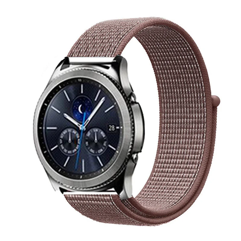 22 мм ремешок для часов samsung galaxy watch 46 мм 42 мм активный 2 нейлон huawei watch gt ремешок Amazfit bip gear S3 Frontier 44 40 - Цвет ремешка: smokey mauve 38