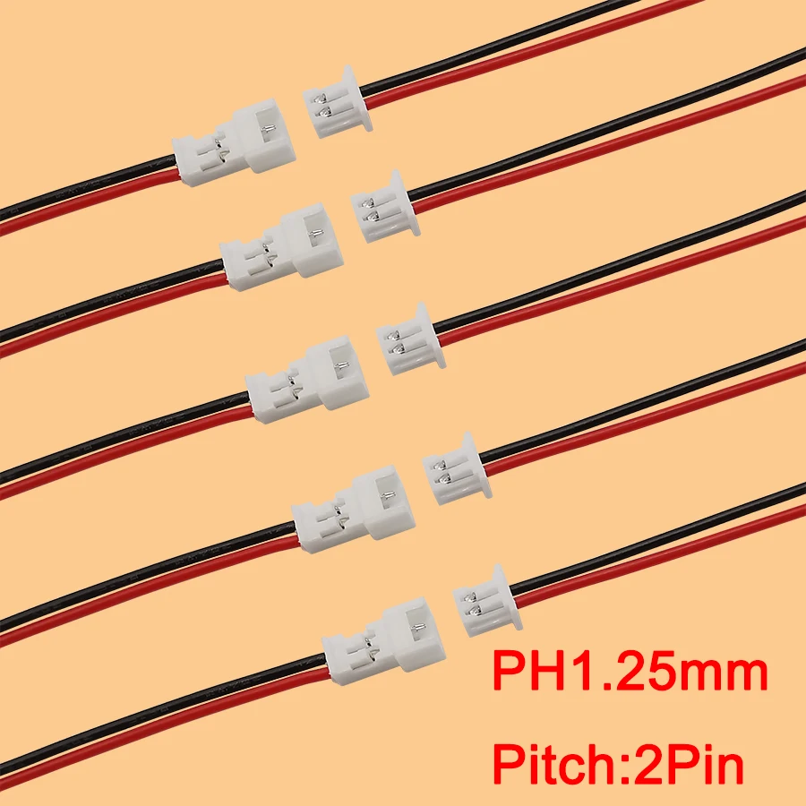 5 пар JST 1 25 мм 2 Pin Micro Male Female Plug Jack провод кабельный разъем для игрушек небольших