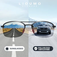 lioumo square sunglasses for men 2021 polarized glasses women photochromic driving glasses intelligent change color gafas de sol