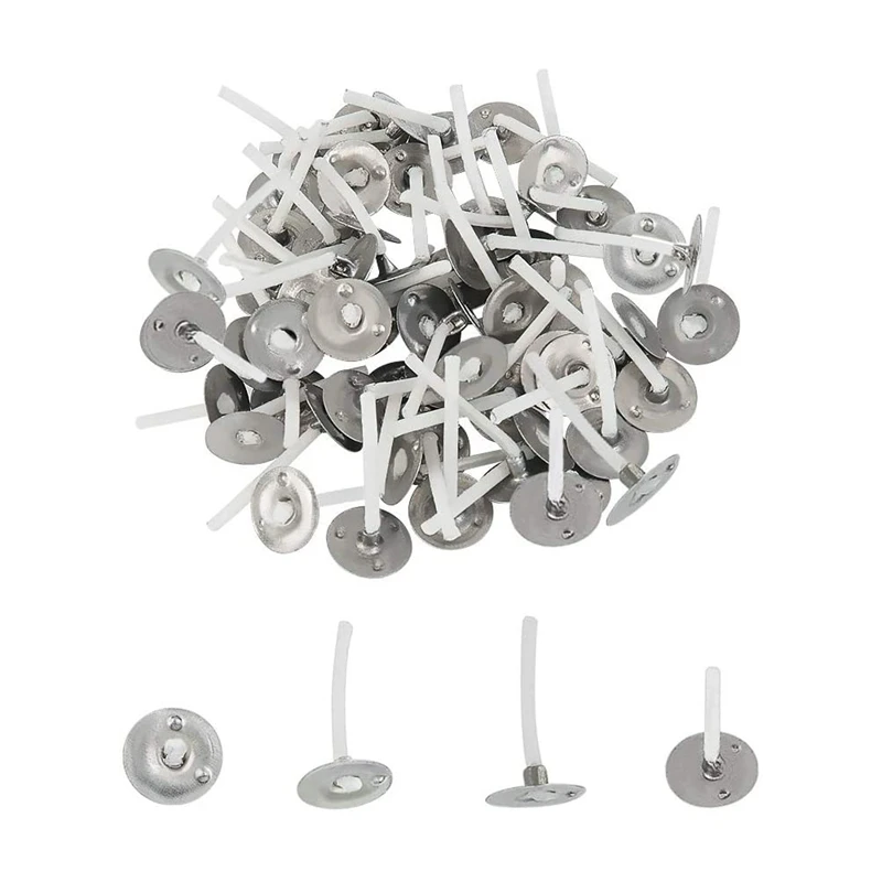 

500Pcs Candle Wicks 1 Inch Low Smoke Candle Wick with Metal Tabs Tea Light Wicks for Candle Making