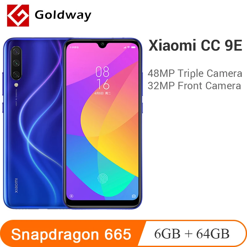 Оригинальный мобильный телефон Xiaomi Mi CC9e 6 ГБ ОЗУ 64 Гб ПЗУ Восьмиядерный процессор