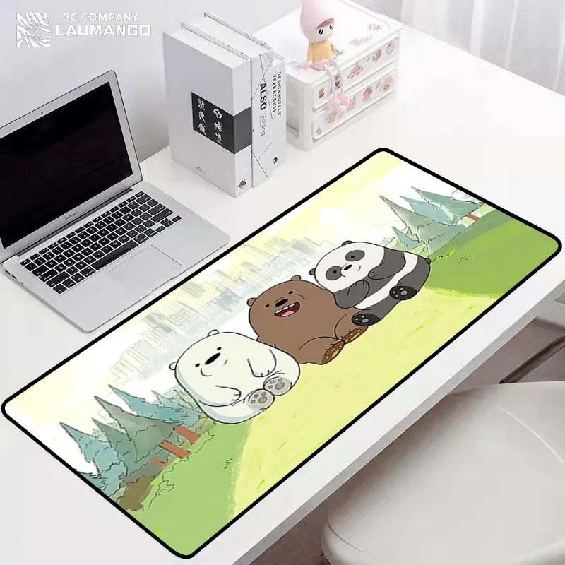 

For Office Three Bear Bear Gaming Pc Mat Mausepad Gamer Carpet Gamers Accessories Keyboard Gaming Mouse Pad Anime Carpets Stitch