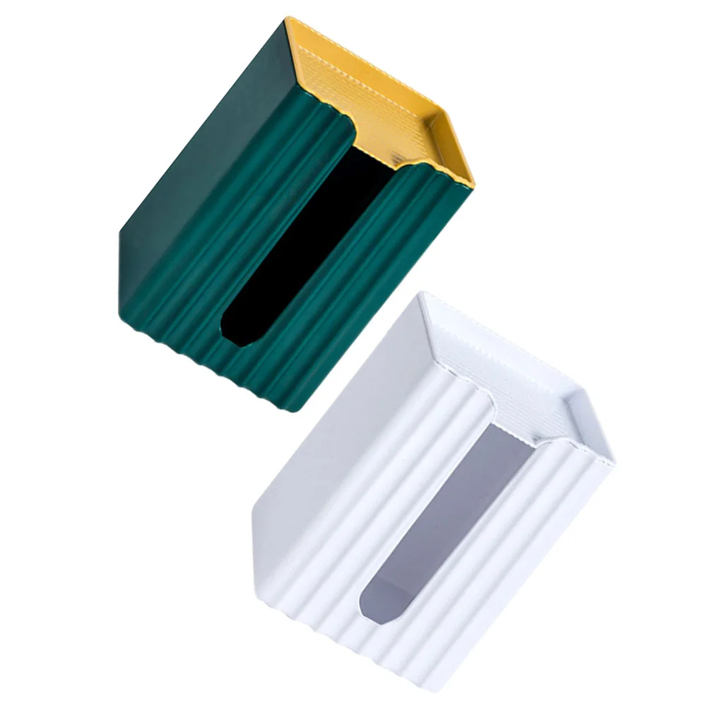 

2pcs Household Tissue Boxes Wall-mounted Tissue Storage Containers Napkin Boxes