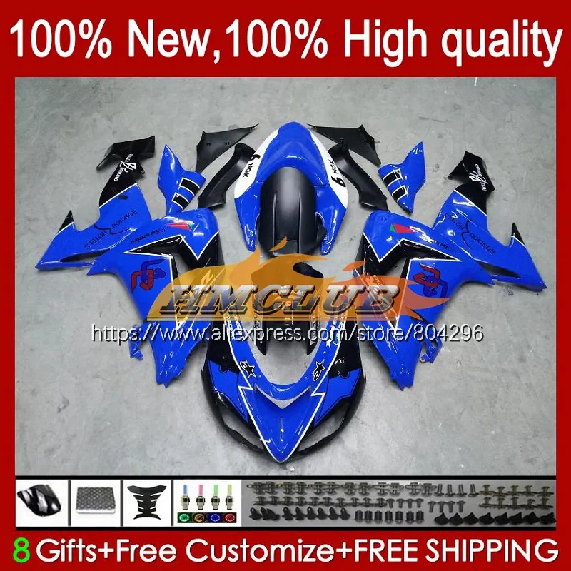 

Body kit For KAWASAKI NINJA ZX 1000 CC ZX10R 06 07 85No.81 ZX 10 R ZX1000CC 1000CC ZX 10R ZX-10R Blue black 2006 2007 Fairing