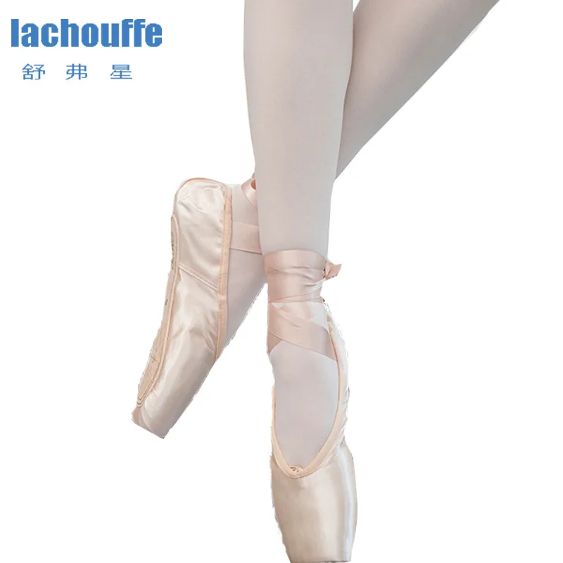 Туфли пуанты для девочек танцевальные балетки профессиональные женские туфли на