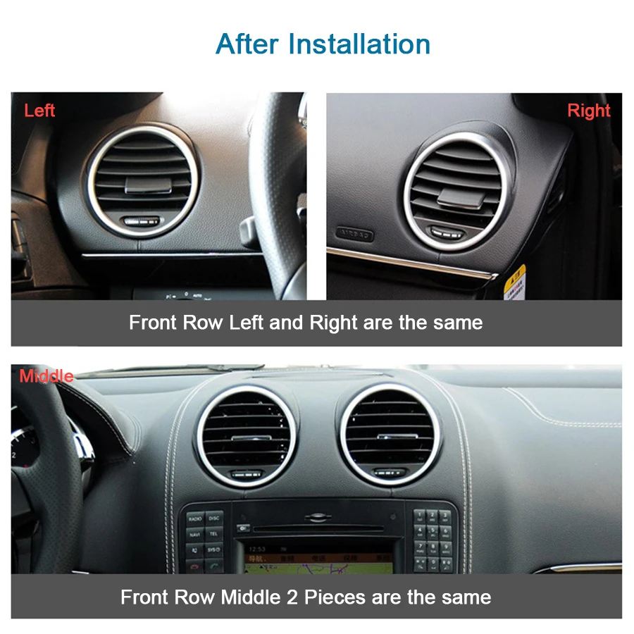 Автомобильная передняя левая средняя правая решетка вентиляционного отверстия