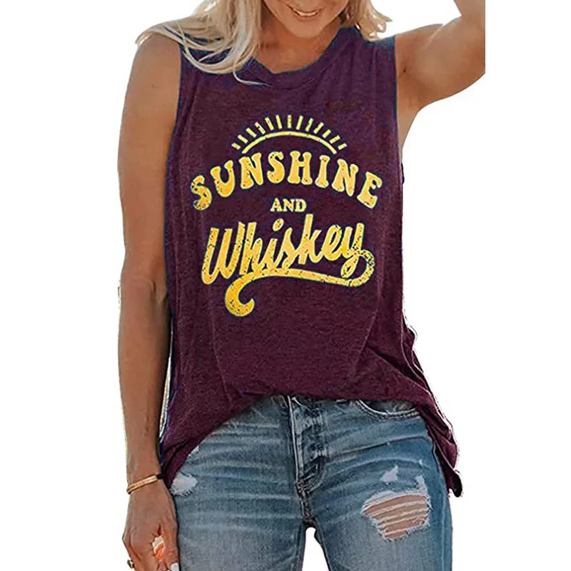 

Carney European and American cross border women's Vest Amazon sunshine and whiskey