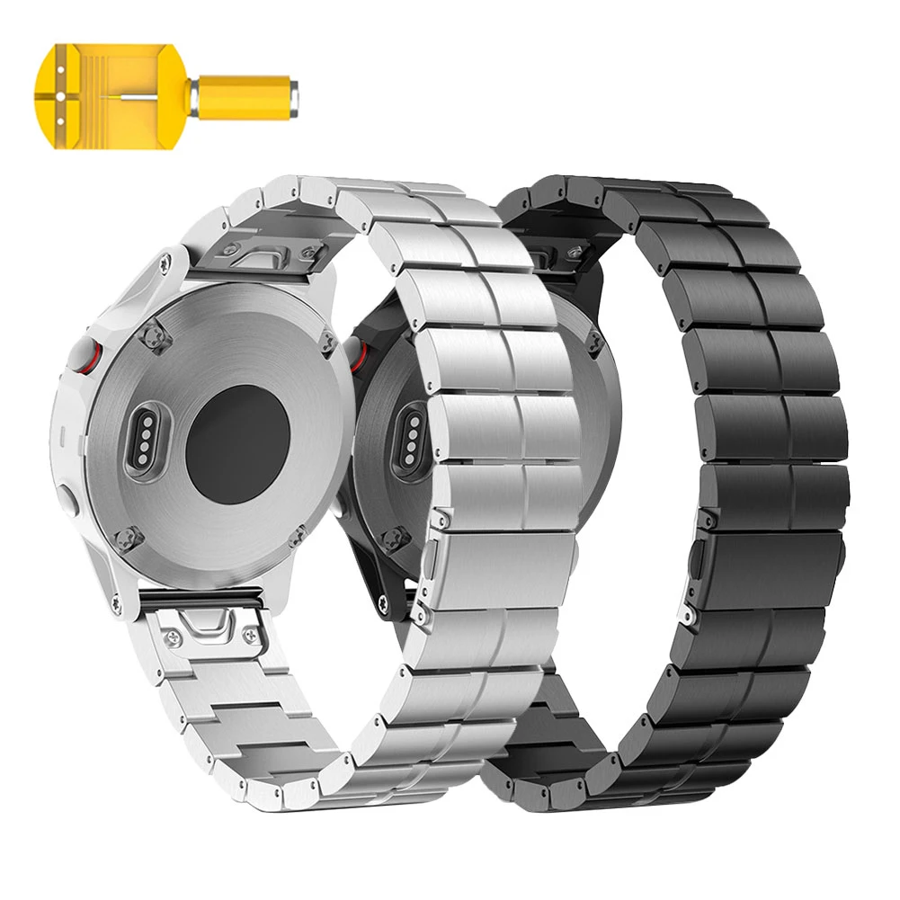 Pulseiras de Relógio para Garmin Pulseira para Garmin Fenix Plus Cinto Aço Inoxidável Liberação Rápida Mais Pulseira 5s 6s Pro