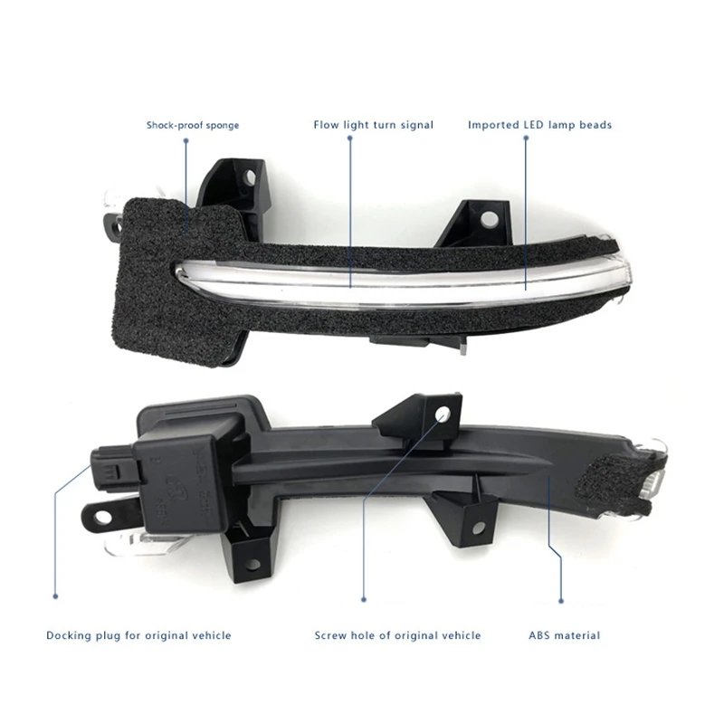 

LED Turn Signal Light For-Honda Tendai Accord Rear Bumper Dynamic Brake Warning Light 2Pcs