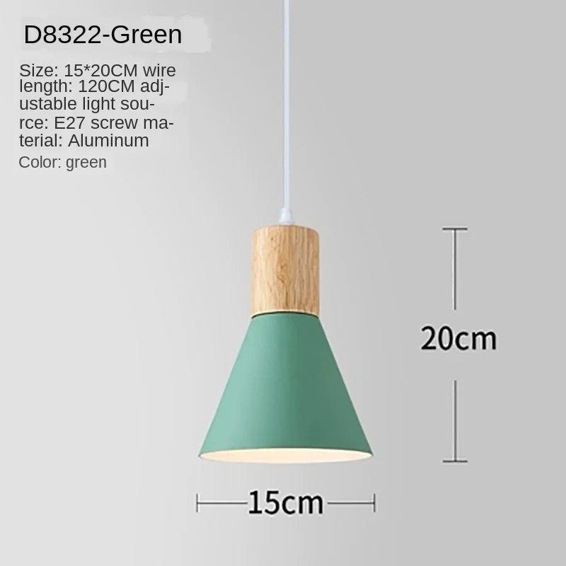 Деревянный подвесной светильник в скандинавском стиле современный кухонный