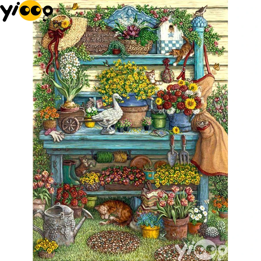 

Full Square/Round Diamond Embroidery Flower cabinet 5D Diamond Painting Rhinestone Mosaic Home Decor Gift AX2991