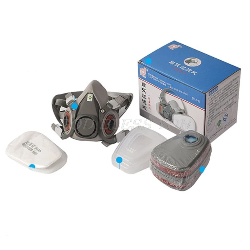 

1Set Painting Spraying Dust Gas Mask Respirator Safety Work Filter Dust Mask For 3M 6200 5N11 6001 501 N95 No Glasses