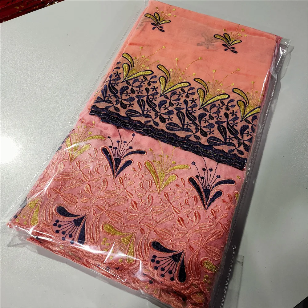 

Swiss voile Lace Fabric 100% Cotton Embroidery High Quality African French Laces Fabrics For Wedding 5+2Yards/Lot A66