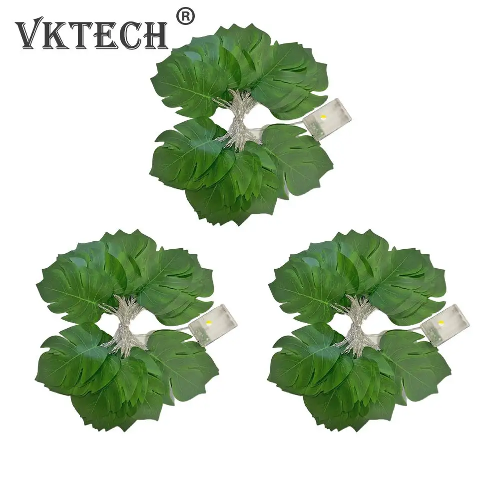 

LED Green Leaf Fairy String Light Artificial Plants Vine Garland Lights for New Year Christmas Wedding Party Home Decoration