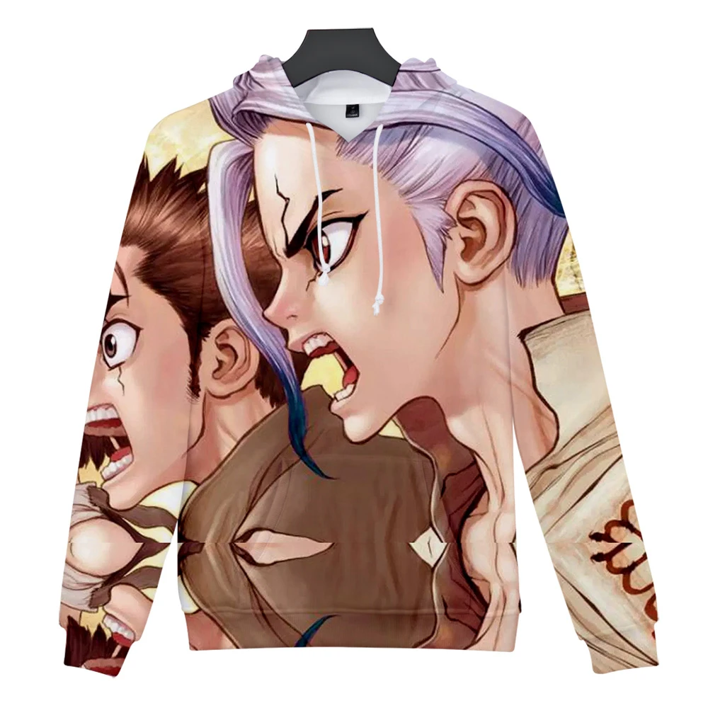 Толстовка Drstone Мужская/женская с капюшоном Модный повседневный свитшот аниме