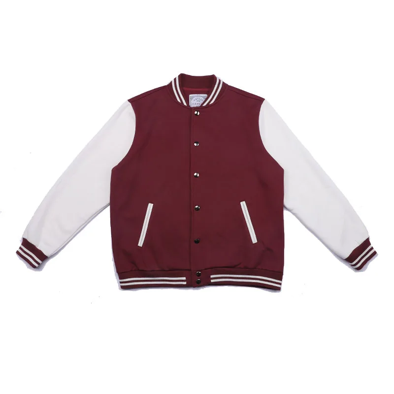 

Lightweight Spring Men Kids Blank Vintage White Black Blue College Letterman Varsity Baseball Jacket Classic