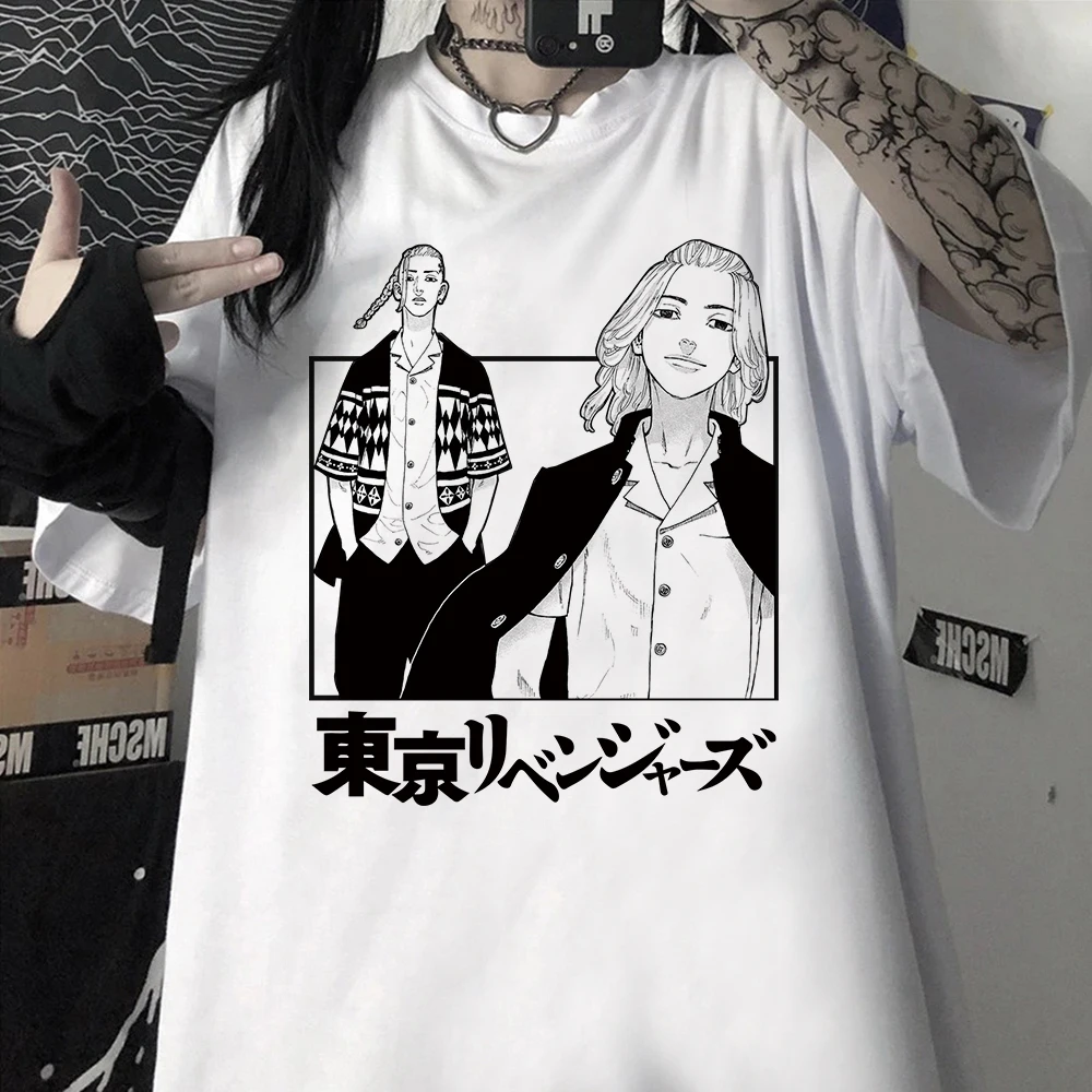 

Japanese Anime Tokyo Revengers Printed Women Casual Short Sleeve T-shirt Fashion Harajuku 90s Anime Tshirt Top Tees