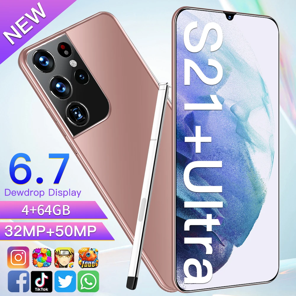 

Galaxy S21 Ultra Smartphone Global Version 6.7'' 16 512GB 6800mAh 4G LTE 5G Network Full Screen Fingerprint Unlock Cellphone