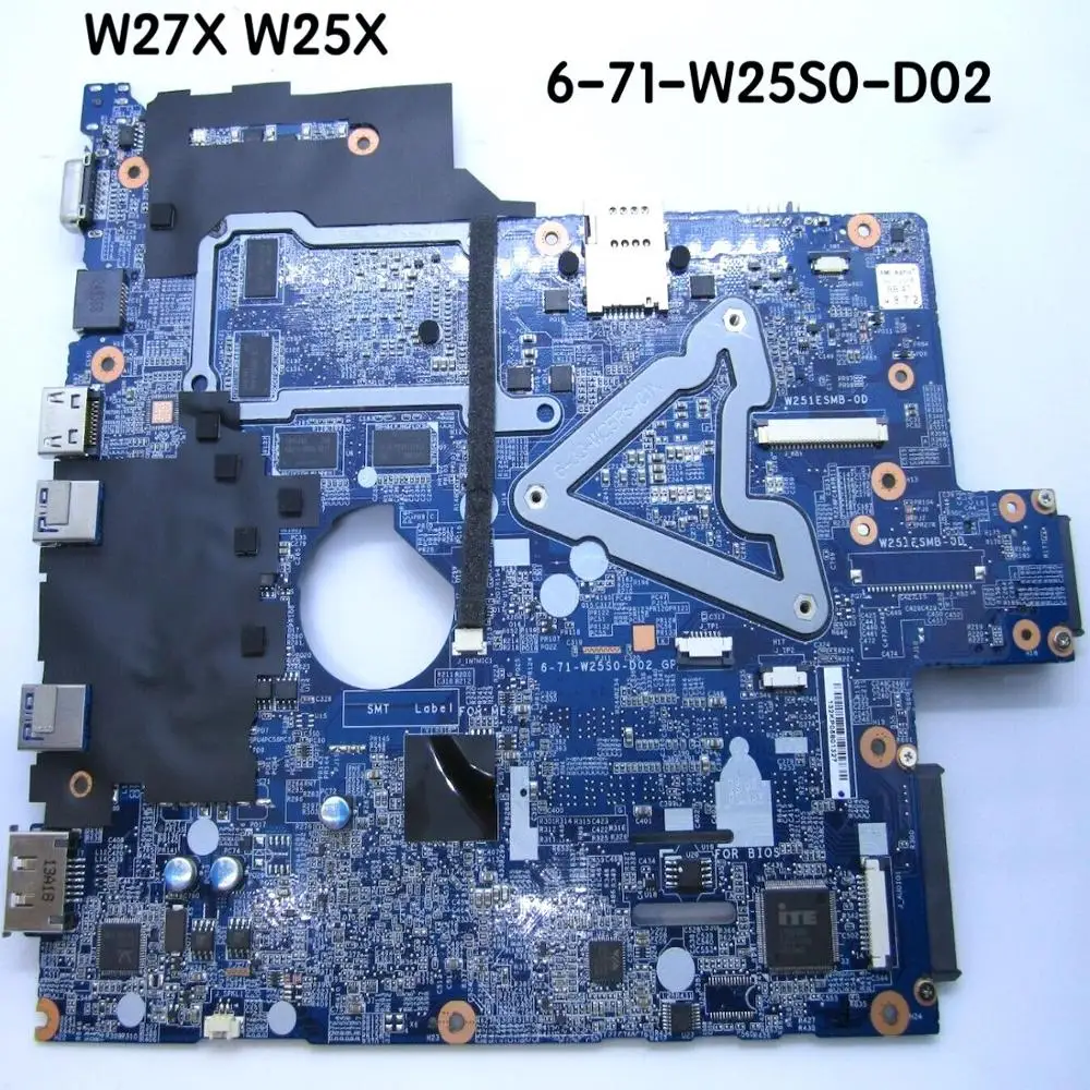 6 71 W25S0 D02 материнская плата для ноутбука Clevo W27X W25X W271ES W211ESMB 100% протестирована