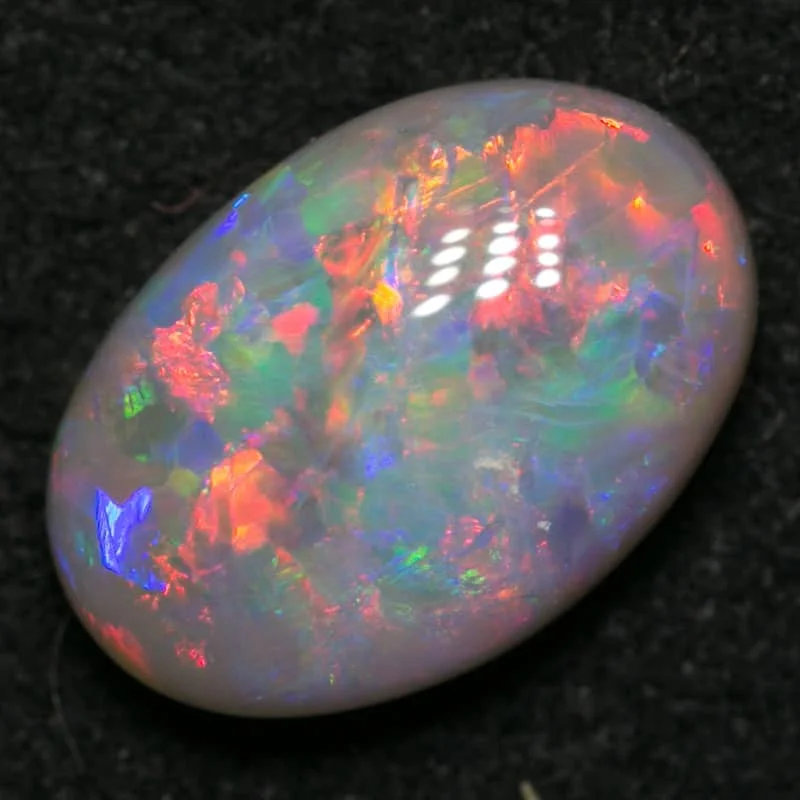 

Beautiful 0.65 Ct Ethiopia 5x7mm Natural White Oval Opal Cabochon Loose Gemstone