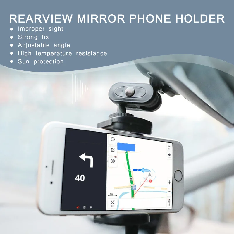 Автомобильный держатель для телефона на магните регулируемое зеркало заднего