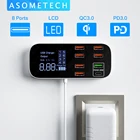 Цифровой дисплей Быстрая зарядка USB зарядное устройство концентратор планшет мобильный телефон зарядное устройство адаптер быстрое зарядное устройство для iPhone xiaomi huawei samsung