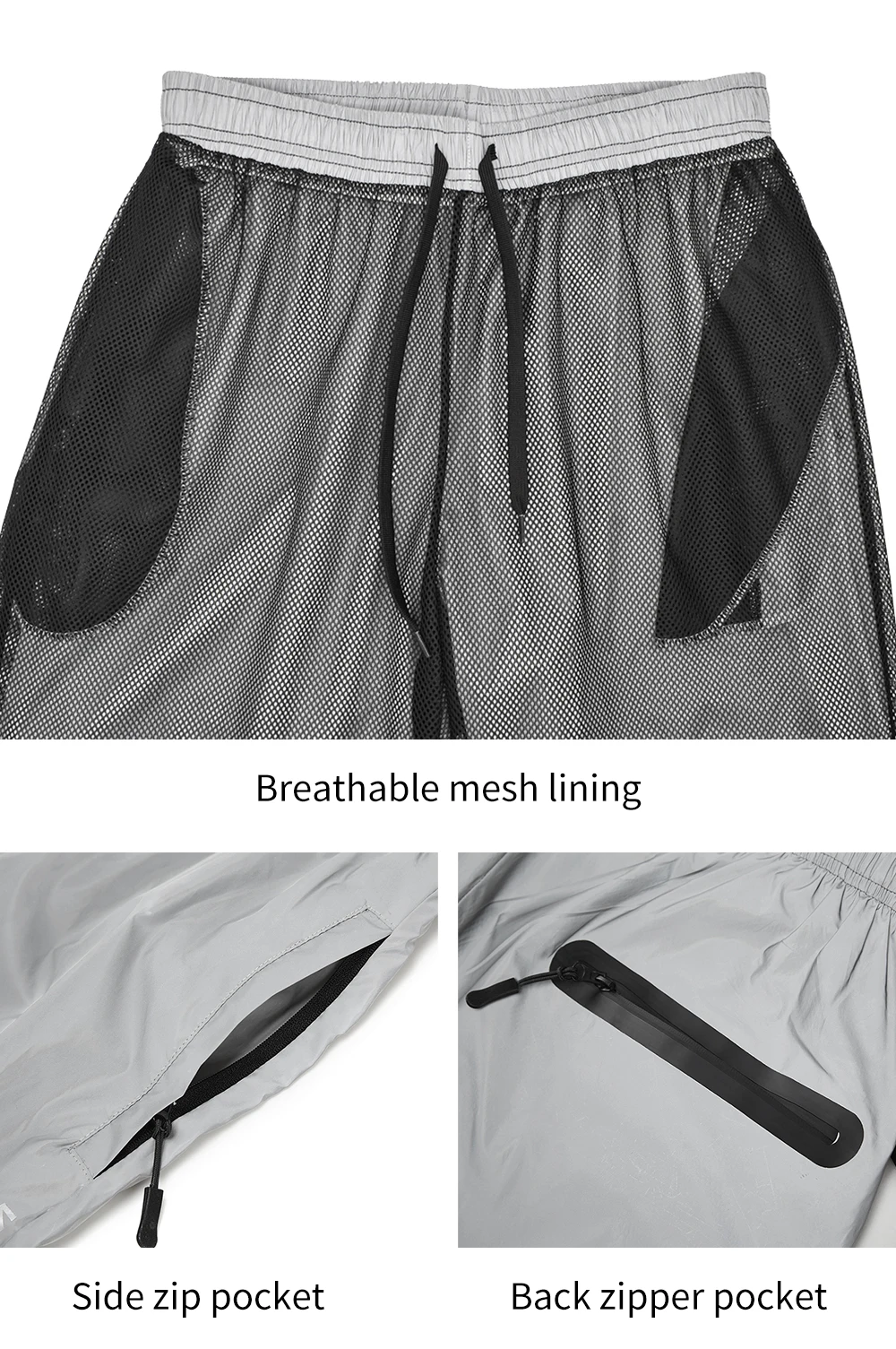 WOSAWE Night Running Sports Full Reflective Jacket Set Windproof Rainproof Warm Breathable Windbreaker Bike Jacket Pant Suits