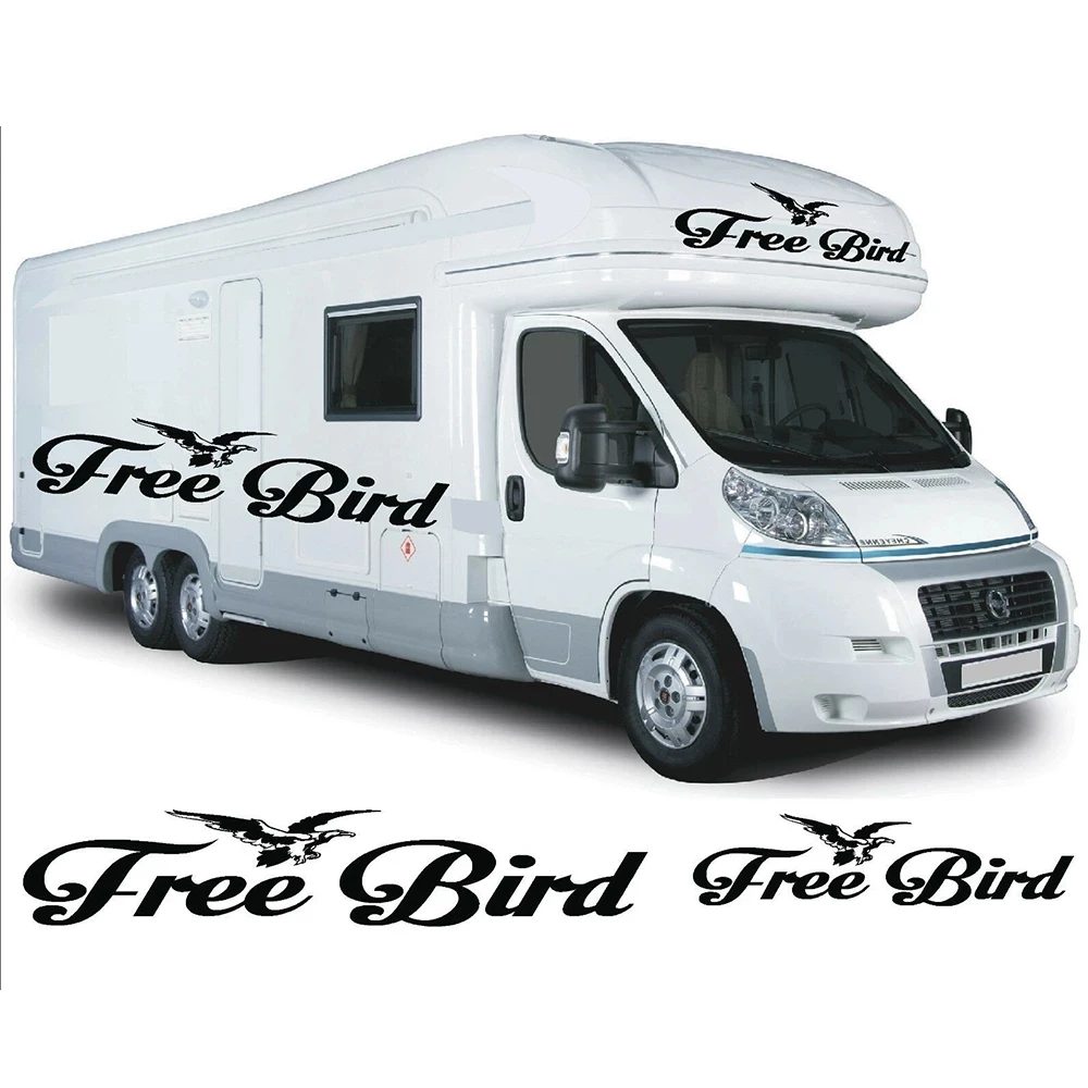 

Бесплатная виниловая графическая наклейка для автодома с изображением птиц, наклейки для кемпера, фургона, автофургона, 5,5