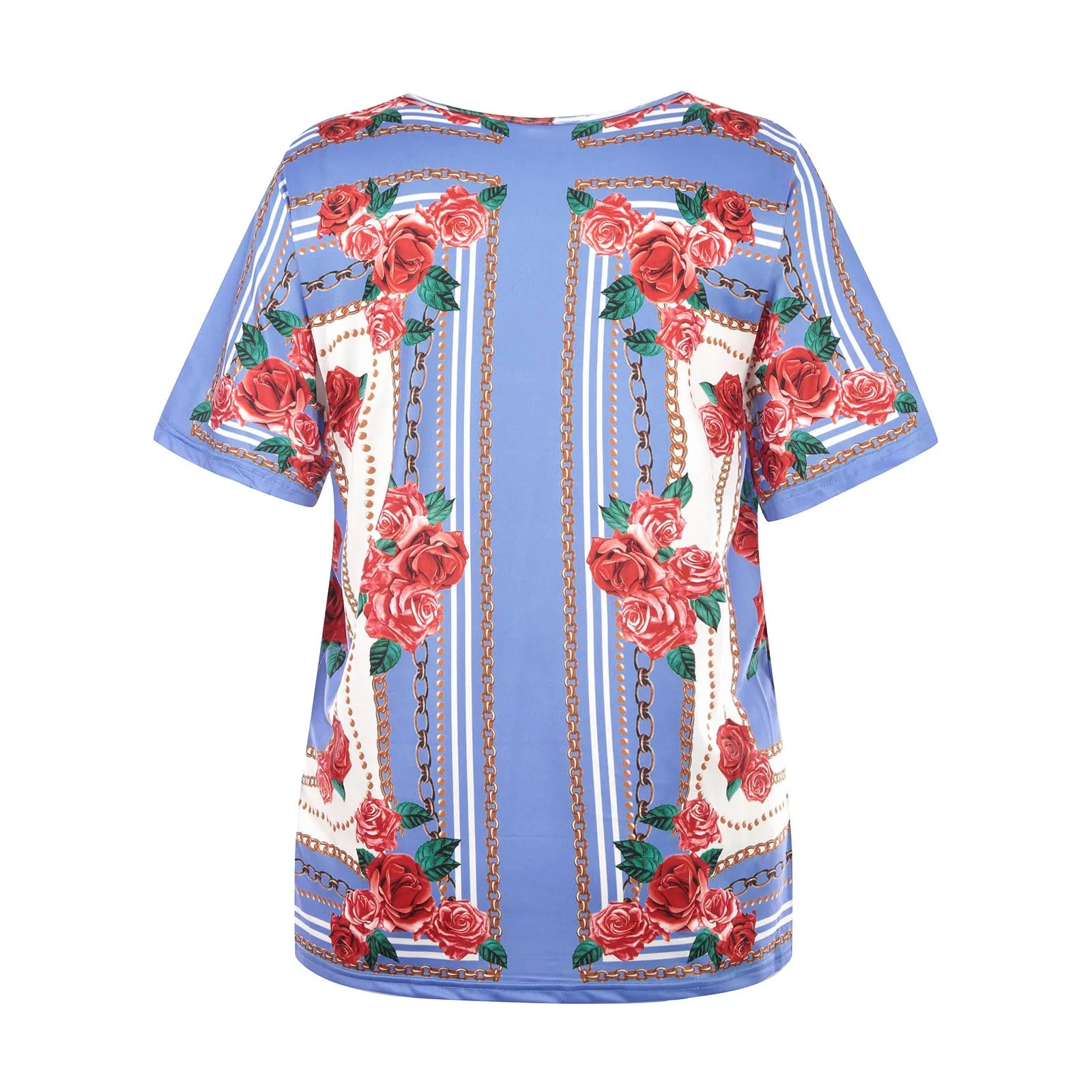 

T-shirts Women Summer Fashion Casual Loose Print O-neck Short Sleeve Ropa Mujer