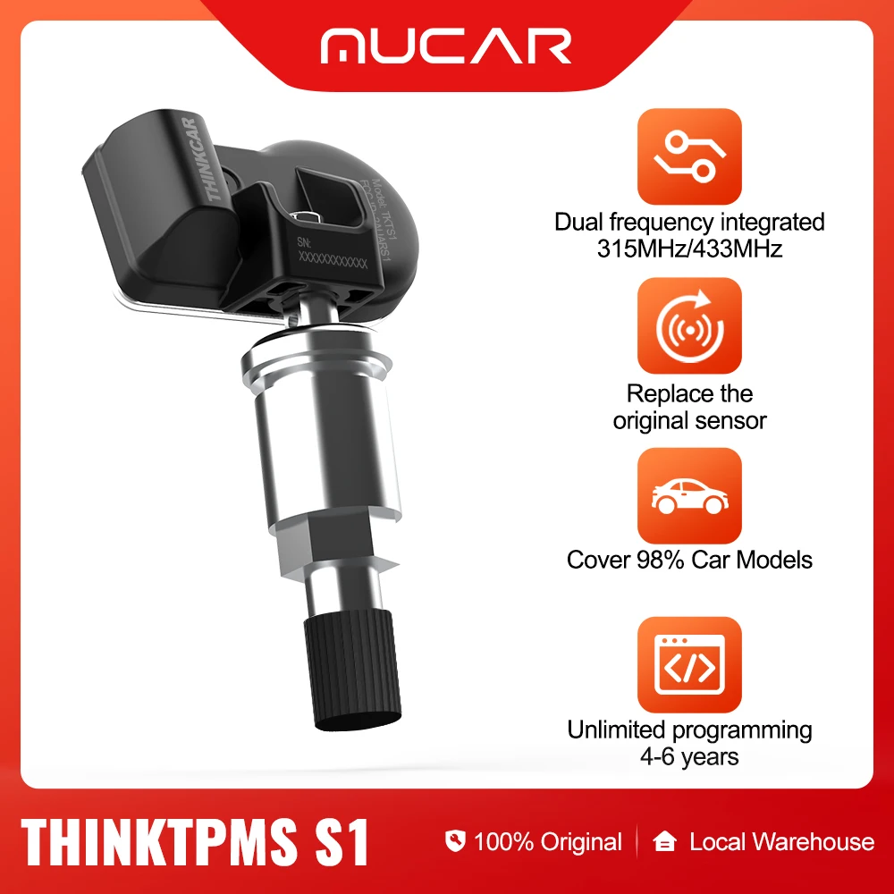 THINKCAR THINKTPMS S1 датчик давления в шинах s TPMS Программируемый 315 МГц 433 система