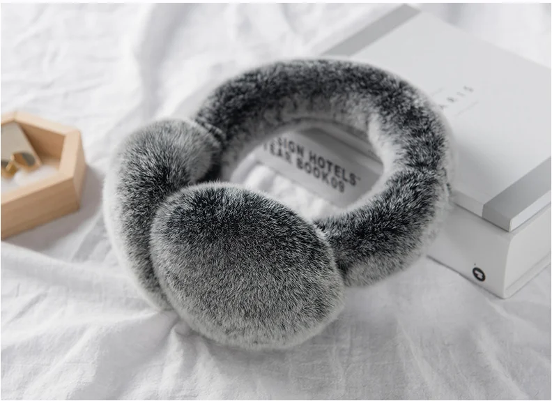 Бесплатная доставка новые меховые наушники унисекс с кроликом Рекс оригинальные