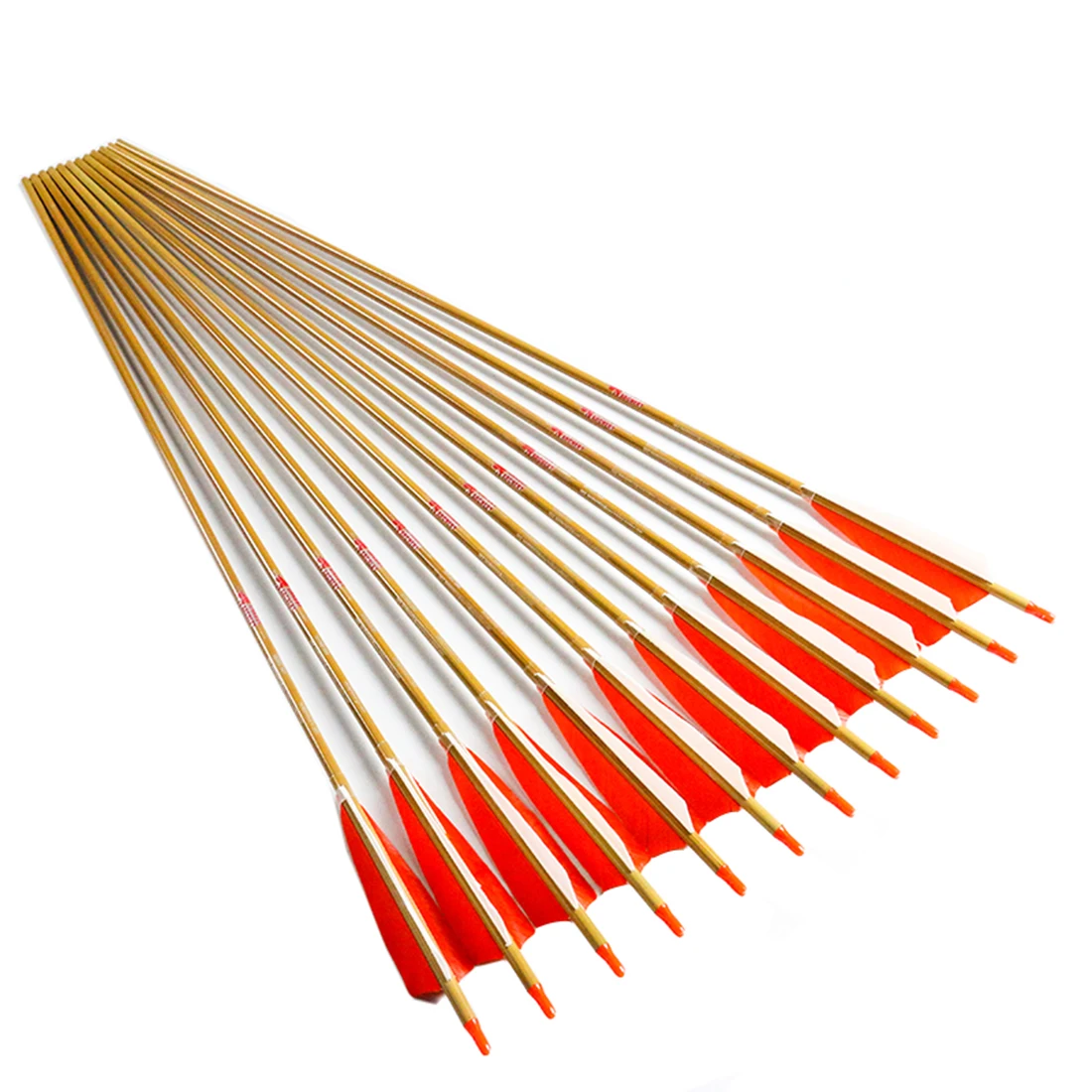 

12PCS Archery Pure Carbon Arrows ID 6.2mm 5inch Turkey Feather 75gr Target Point for Compound Traditional Bow Hunting