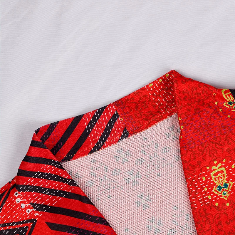 

Spring Ethnic Printed Coat Cardigans Womens Pocket Loose Long Sleeve Jacket Female 2021 Fashion Ladies Top Plus Size 5XL Outwear