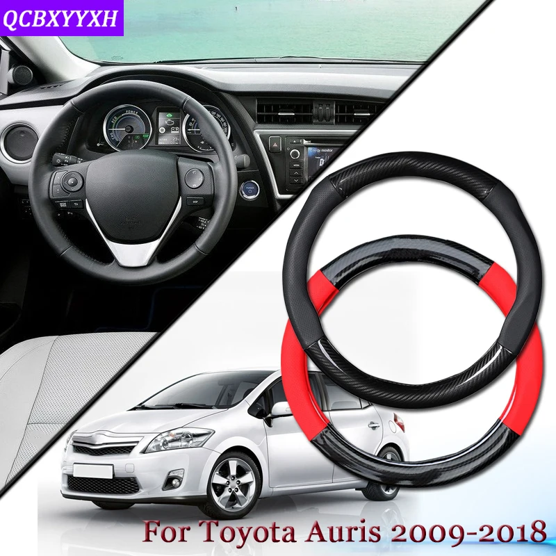 

Автомобильный чехол рулевого колеса автомобиля из углеродного волокна Автомобильные ступицы автомобильные аксессуары для Toyota Auris 2009-2018