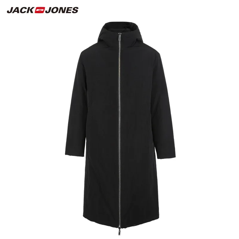 JackJones мужская двусторонняя парка с капюшоном пальто Длинная стеганая куртка мужская одежда 218409505