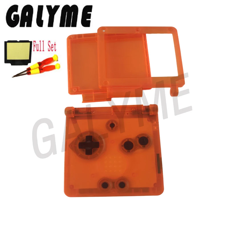 Горячая Transpent оранжевый Цвет Корпус чехол подходит для GBA SP сменный корпус Чехол