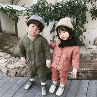 fashion winter childrens clothing baby top pant outfit set two piece keep warm fast shipping