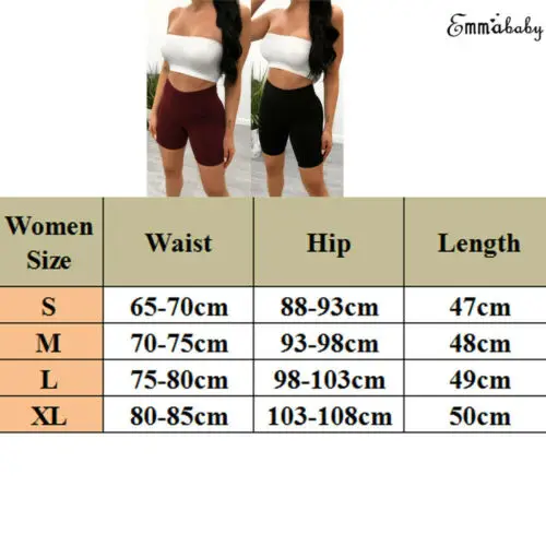 

Women High Waist Leggings Stretch Biker Shorts Workout Yoga Fitness Sports Shorts 5 Colors