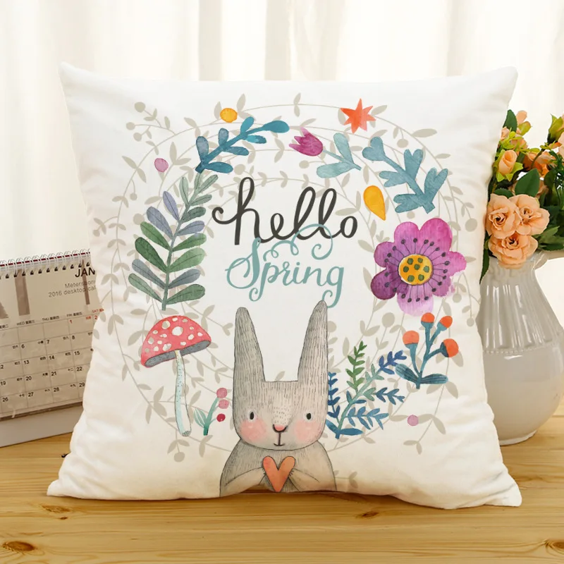 Чехол-Подушка с кроликом в стиле Счастливой Пасхи домашний декор наволочка для