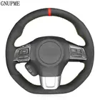 Ручная прострочка мягкая черная замша чехол рулевого колеса автомобиля для Субару WRX (STI) 2015-2019 Levorg 2015 2016 2017 2018 2019