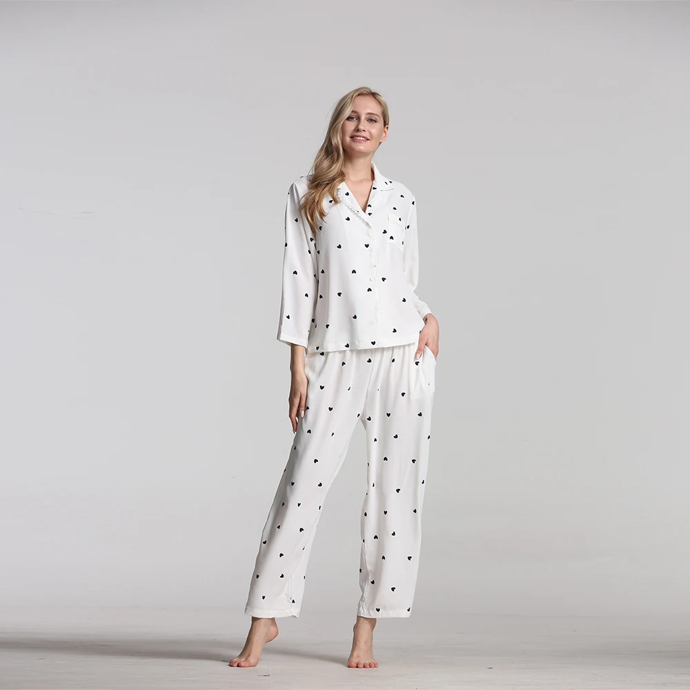 2019 новые пижамы для женщин хлопковые женские одежда сна пижамный комплект с